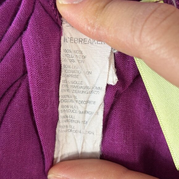 Icebreaker Merino 200 Bodyfit Long Sleeve Thermal Top Feather Purple Size Medium - Picture 8 of 14